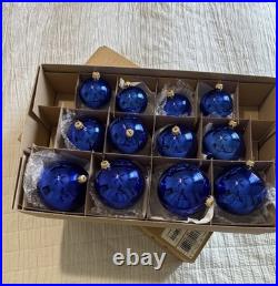 FrontGate Holiday Collection Glass Christmas Ornaments, Set of 12 X 2