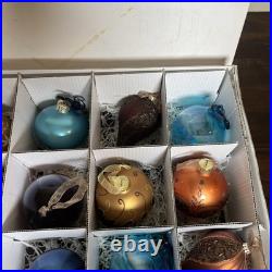 Frontgate Christmas Ornament Set Multi-Crystal, Hand-Painted Glass 20 Pieces