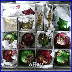 Frontgate Cinmar 59 Piece Noel Trim Kit Large Red Green Gold Christmas Ornaments