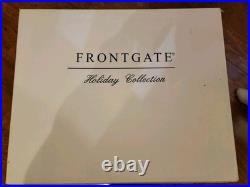 Frontgate Holiday Collection Glass Ornaments Set of 20 Gold Green Neutral Box