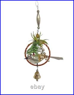 Gablonz Hand-Made Gablonzer Bird Ornament in Ring, 1930, 16x7 cm, 1pc