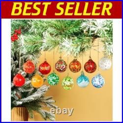Garden Decor Set of 12 Glass Gazing Ball Ornaments