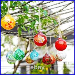 Garden Decor Set of 12 Glass Gazing Ball Ornaments