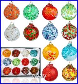 Garden Decor Set of 12 Glass Gazing Ball Ornaments