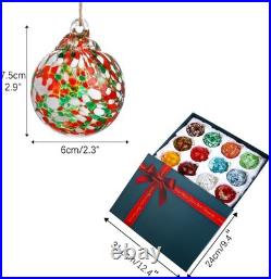 Garden Decor Set of 12 Glass Gazing Ball Ornaments