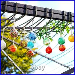Garden Decor Set of 12 Glass Gazing Ball Ornaments