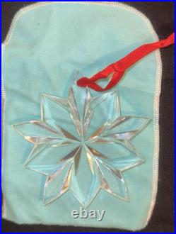 Genuine TIFFANY & CO 10 Point Crystal Star Snowflake Ornament With Box