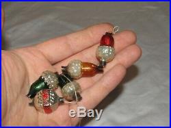 German Acorn Glass Bead Garland String Antique Figural Christmas Ornament 1900's