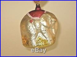 German Antique Elephant Large Figural Glass Christmas Ornament Decoration 1900's