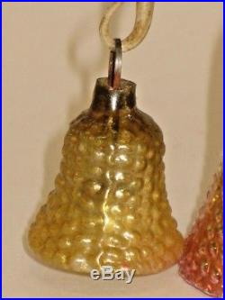 German Antique Fantasy Bell Figural Glass Finial Christmas Ornament 1920's