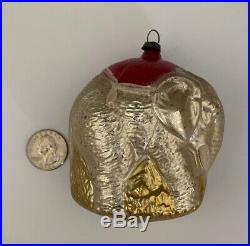 German Antique Figural Mercuray Glass Elephant Christmas Ornament Decoration