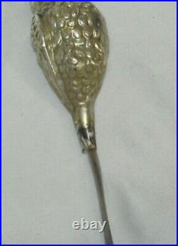 German Antique Glass Bumpy Owl Victorian Christmas Ornament Decoration 1900's