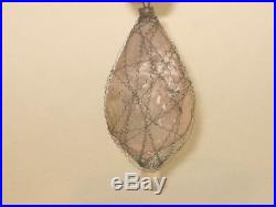 German Antique Glass Dresden Wax Wire Wrapped Victorian Christmas Ornament 1900s