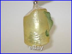 German Antique Glass Figural Bird House Large Embossed Christmas Ornament 1930's