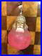 German-Antique-Glass-Figural-Santa-On-A-Pink-Ball-Christmas-Ornament-Unsilvered-01-ggp