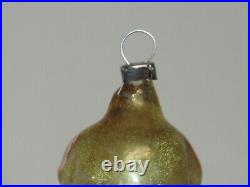 German Antique Glass Good Luck Pig Shamrock Vintage Christmas Ornament 1900's