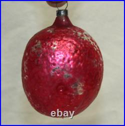 German Antique Glass Red Riding Hood Glass Eyes Vintage Christmas Ornament 1930s