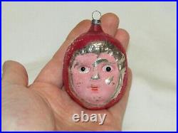 German Antique Glass Red Riding Hood Glass Eyes Vintage Christmas Ornament 1930s