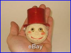 German Antique Glass Ringmaster Figural Victorian Christmas Ornament 1900's