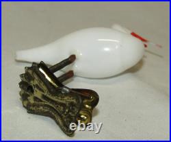 German Antique Glass Stork Clip On Bird Christmas Ornament Decoration 1930's