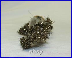 German Antique Glass Teardrop Tinsel Angel Scrap Christmas Ornament 1930's