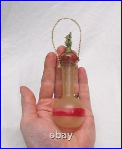 German Antique Glass Wire Wrapped Flower Vase Vintage Christmas Ornament 1920's