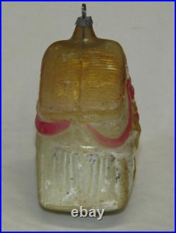 German Antique Gold Glass Punch And Judy Show Vintage Christmas Ornament 1930's