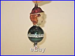 German Antique Hans Head Figural Glass Christmas Ornament Decoration 1930's