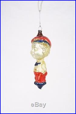 German Blown Glass Skeezix Character Christmas Ornament ca1920