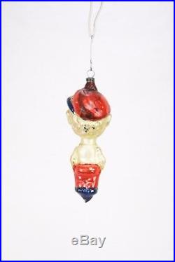 German Blown Glass Skeezix Character Christmas Ornament ca1920
