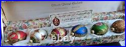 German Christmas Glass Egg Decor Black Forest Coll Blown Glass Eggs Orig Box