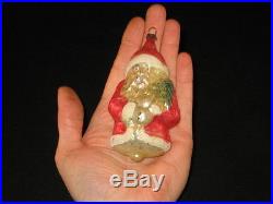 German Figural Santa Antique Large Glass Christmas Ornament Decoration 1890-1920