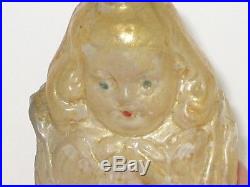 Girl In Tulip German Antique Glass Figural Christmas Ornament Decoration 1930's