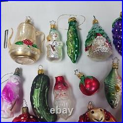 Glass Christmas Ornament Lot, INGE Germany, 21 Total Inge-glas