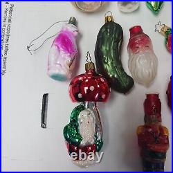 Glass Christmas Ornament Lot, INGE Germany, 21 Total Inge-glas