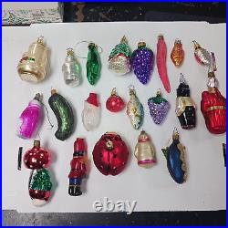 Glass Christmas Ornament Lot, INGE Germany, 21 Total Inge-glas