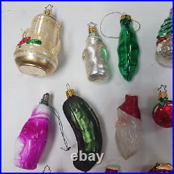 Glass Christmas Ornament Lot, INGE Germany, 21 Total Inge-glas