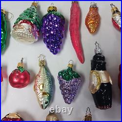 Glass Christmas Ornament Lot, INGE Germany, 21 Total Inge-glas