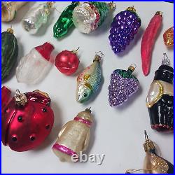 Glass Christmas Ornament Lot, INGE Germany, 21 Total Inge-glas