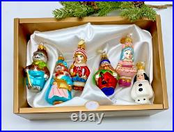 Glass Christmas ornaments, Handmade Set Fairy Tale Heroes, unique decorations