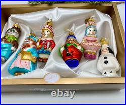 Glass Christmas ornaments, Handmade Set Fairy Tale Heroes, unique decorations