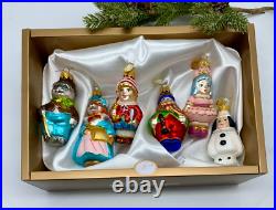Glass Christmas ornaments, Handmade Set Fairy Tale Heroes, unique decorations