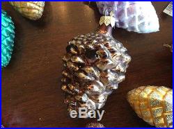 Glass Pine Cone Christmas Tree Ornaments LOT Of 40+