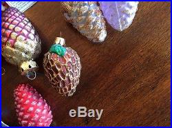 Glass Pine Cone Christmas Tree Ornaments LOT Of 40+