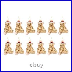Glass Teddy Bear Ornament (Set of 12)