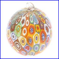 GlassOfVenice Murano Glass Christmas Ornament Gold Millefiori