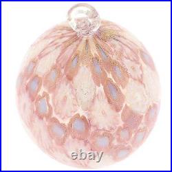 GlassOfVenice Murano Glass Christmas Ornament Pink Millefiori