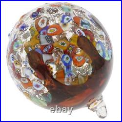 GlassOfVenice Murano Glass Venetian Mosaic Christmas Ornament Red