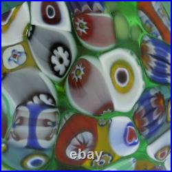 GlassOfVenice Primavera Millefiori Murano Glass Christmas Ornament Green