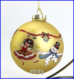 Goodwill Belgium Santa Gold Ball Glass Christmas Ornament New Quality No Box